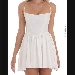 White Sequin Graduation Dress
Size Small
Lucy in the Sky